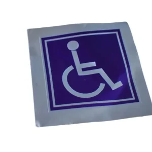Nálepka invalid 90x90 - modrá Sezónní Sleva