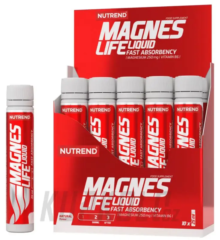 Nutrend MAGNESLIFE snížení únavy a vyčerpání, 10x25ml, natural Akce