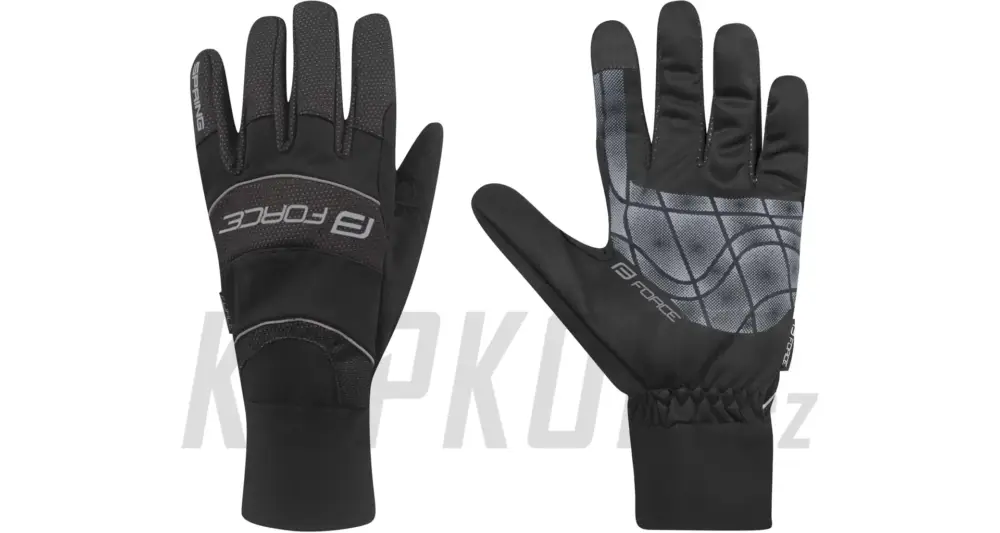 Jarní a podzimní rukavice Force Windster Spring, černé Must-Have