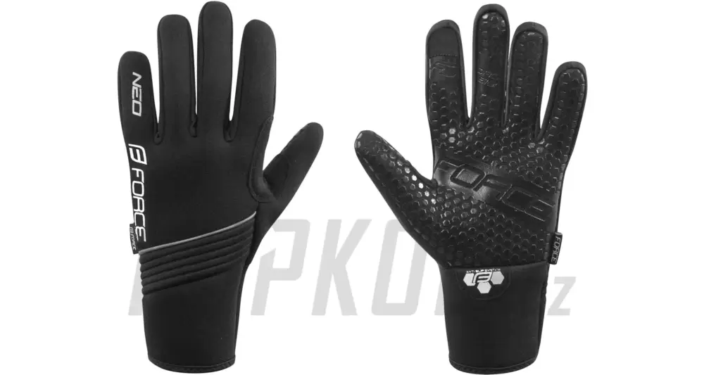 Rukavice neoprén FORCE NEO, černé Sleva