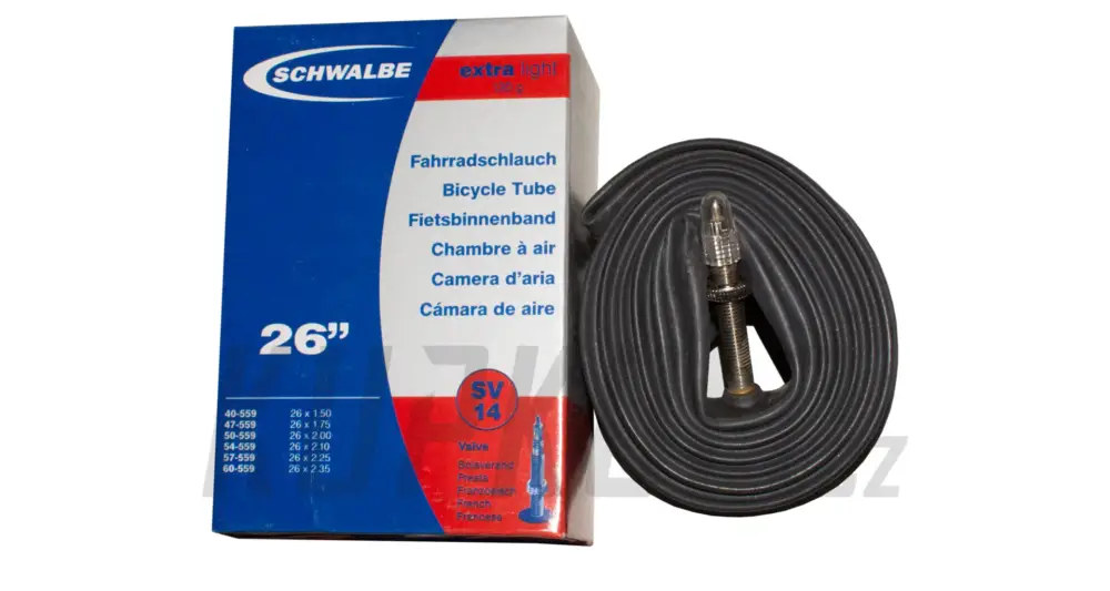 Cenový Hit Duše Schwalbe MTB 26x1,5-2,35 Extra Light SV14 - 40 mm