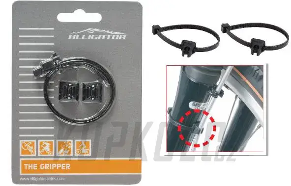 Alligator The Gripper II + pasky, HK-26 - úchytka bowdenu/hadičky Zlevněný