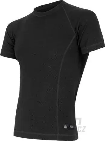 Pánské triko Sensor Double Face Merino Wool, krátký rukáv, černá Finální Výprodej