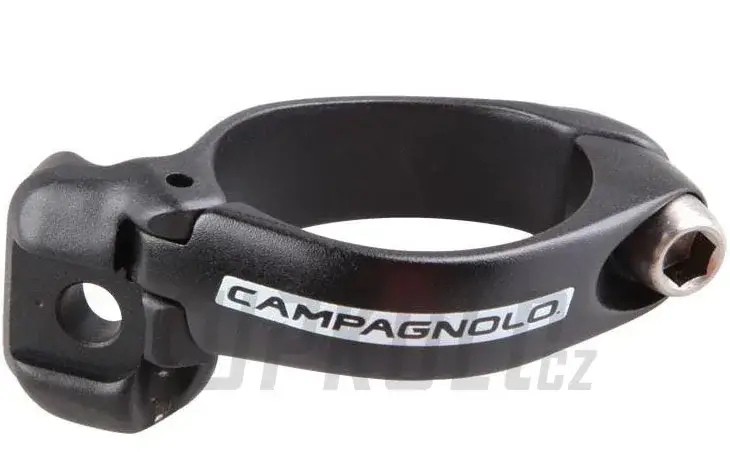 Značkový Campagnolo objímka přesmykače na rám, černá