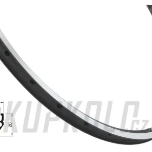 Originální Ráfek Force Classic, Remerx Dragon XL719, 622x19, černá