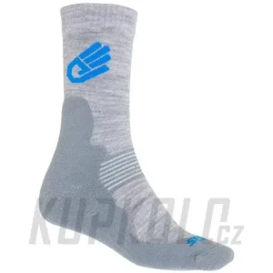 Aktuální Ponožky Sensor EXPEDITION Merino Wool, sv.šedá/modrá