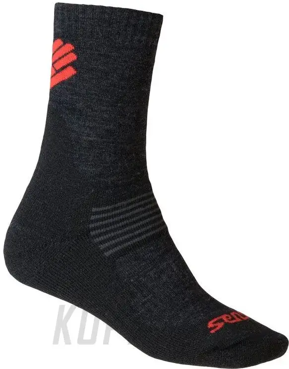 Nízká Cena Ponožky Sensor EXPEDITION Merino Wool, černá/červená