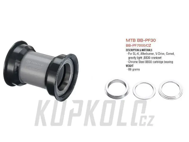 Výprodej Středové složení FSA PressFit PF30 MTB 46 mm pouzdro - PF7000