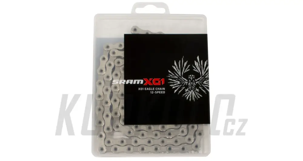 Nová Kolekce Řetěz Sram PC X01 Eagle, 12s, 126 článků, HardChrome, PowerLock, X-Sync