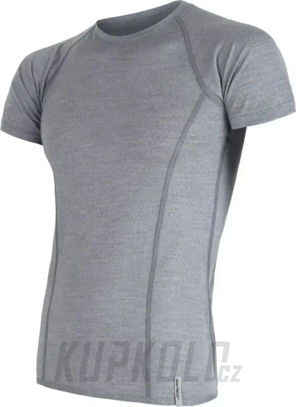 Pánské triko Sensor Merino Wool Active, krátký rukáv - šedá Ověřený
