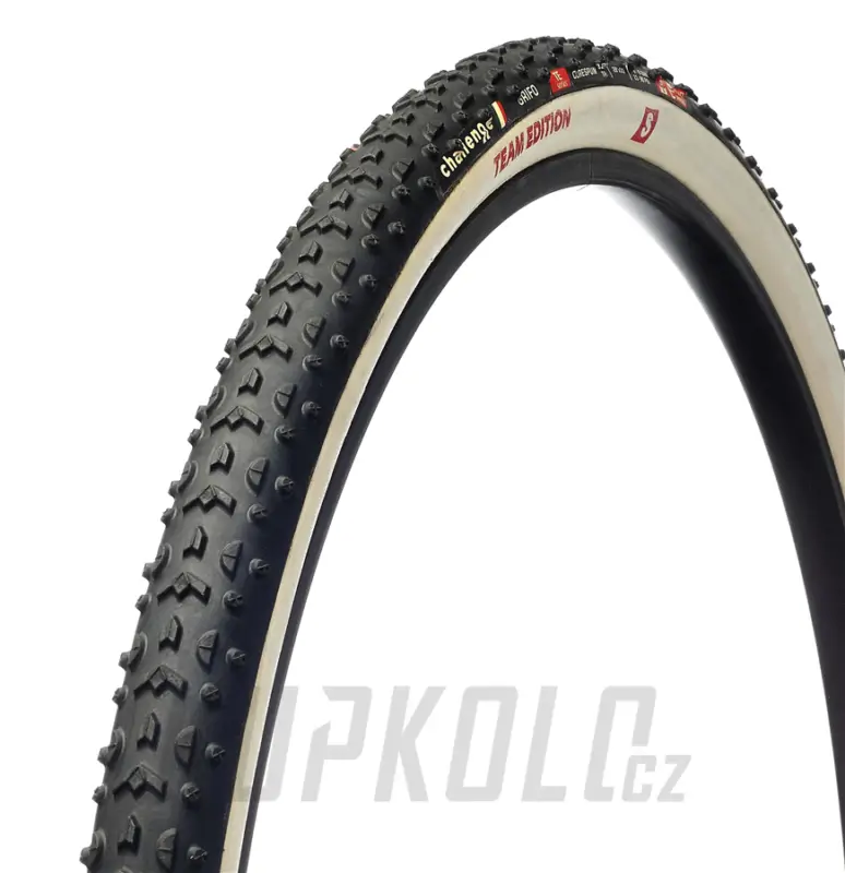 Cyklocrosová galuska Challenge Grifo TE "S" 33 mm černá/White Nová Kolekce