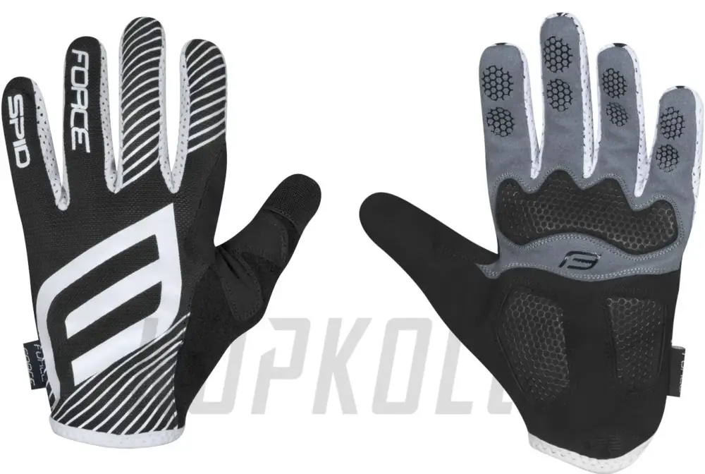 Rukavice MTB Force SPID 17, letní, černá Cenová Bomba