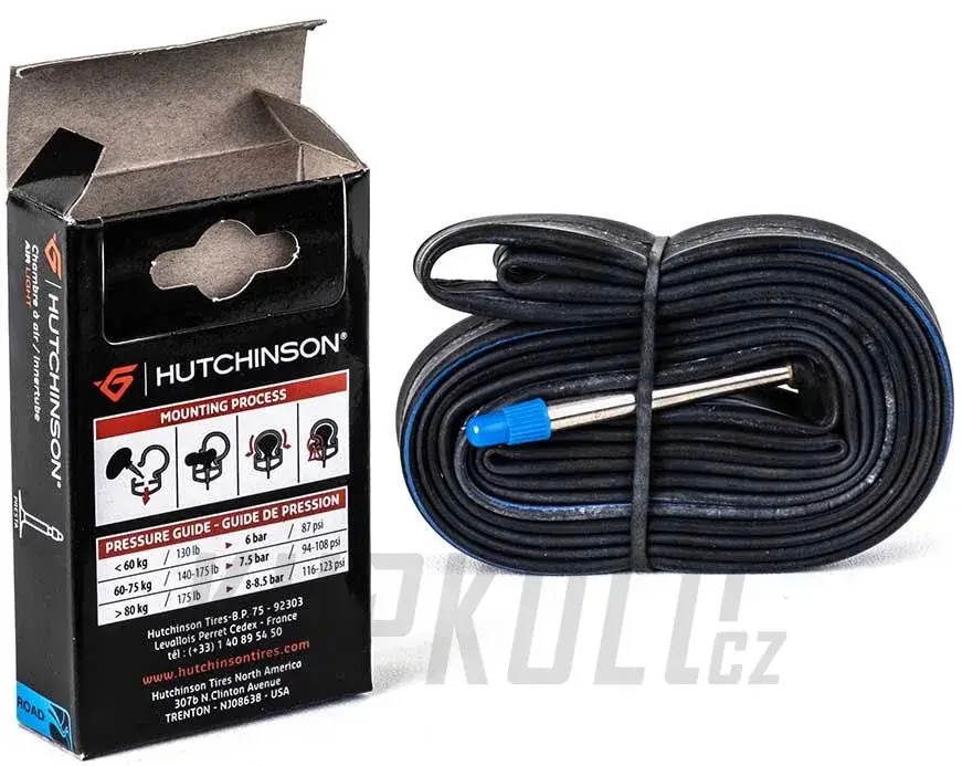 Vysoce Kvalitní Duše Hutchinson AIR LIGHT 700x20-25 - galuskový ventil - 48mm