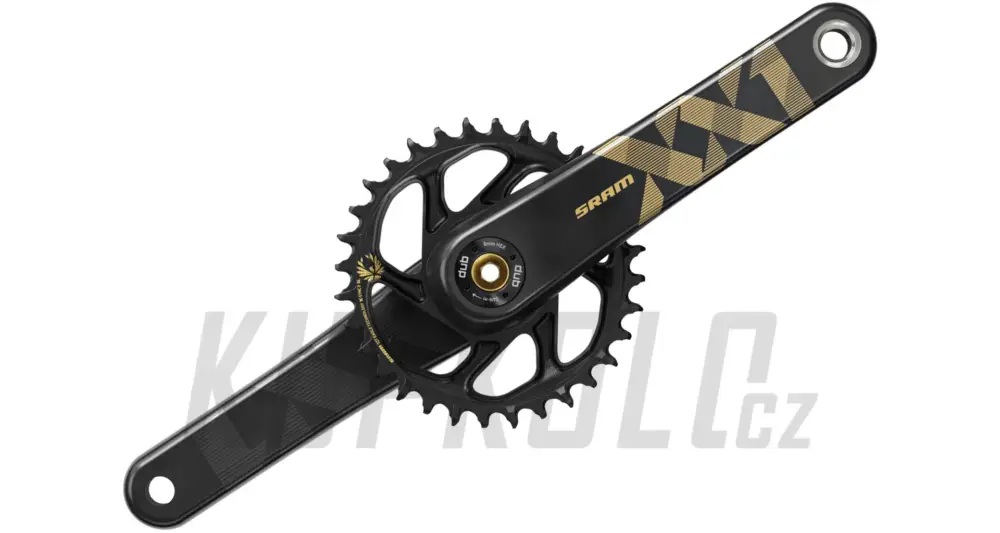 Akční Nabídka MTB kliky Sram XX1 Eagle DUB Boost, X-Sync 12s - Gold