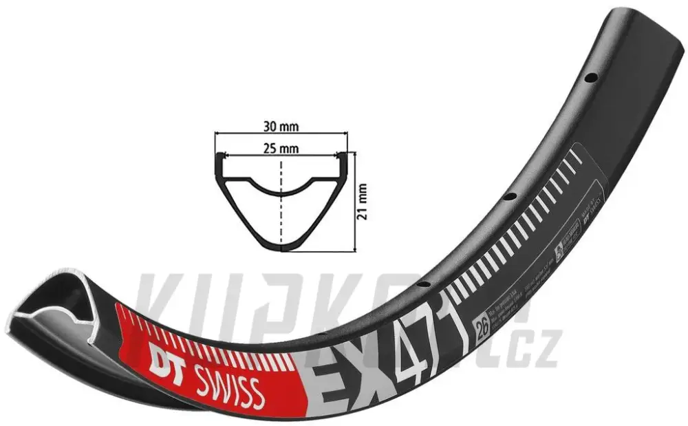 26" Enduro ráfek DT Swiss EX 471, 559x25 Vrácení Zdarma