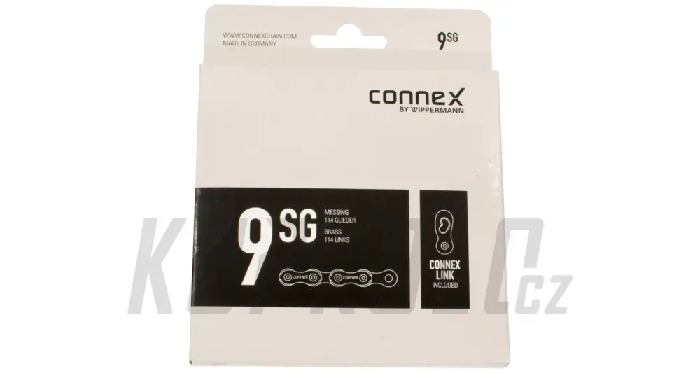Řetěz Connex 9sG, 9s, 114 článků, zlatý Značkový