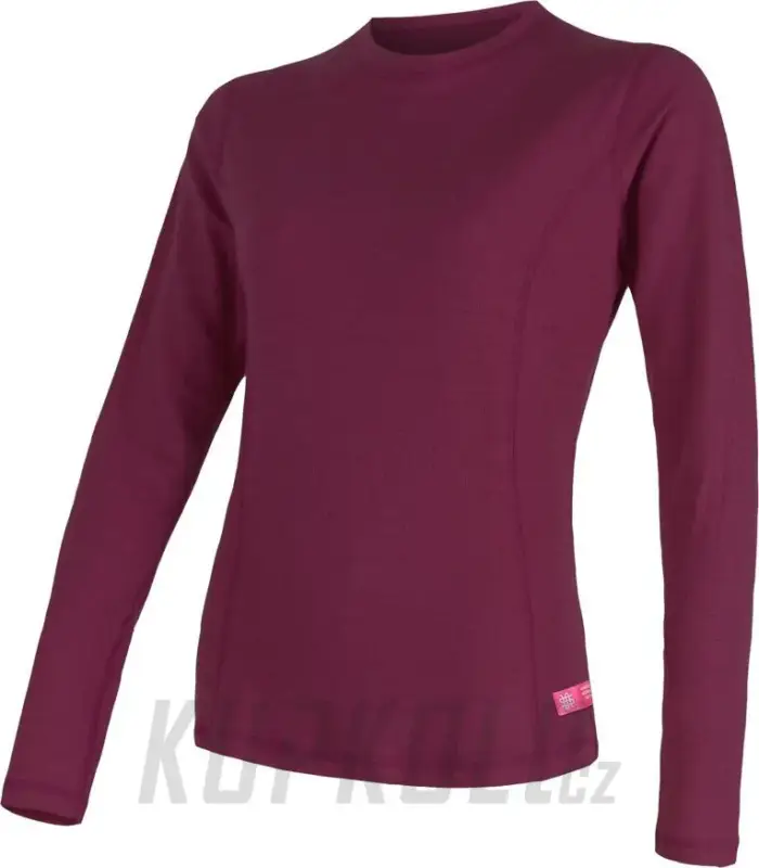 Levný Dámské triko Sensor Double Face Merino Wool, dlouhý rukáv - lilla
