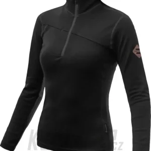Dámská mikina Sensor Merino Wool UPPER, kr.zip - černá Ihned K Objednání