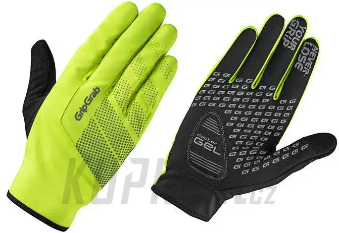 Autentický Rukavice GripGrab Ride HI-VIS Windproof midseason, fluo/reflex