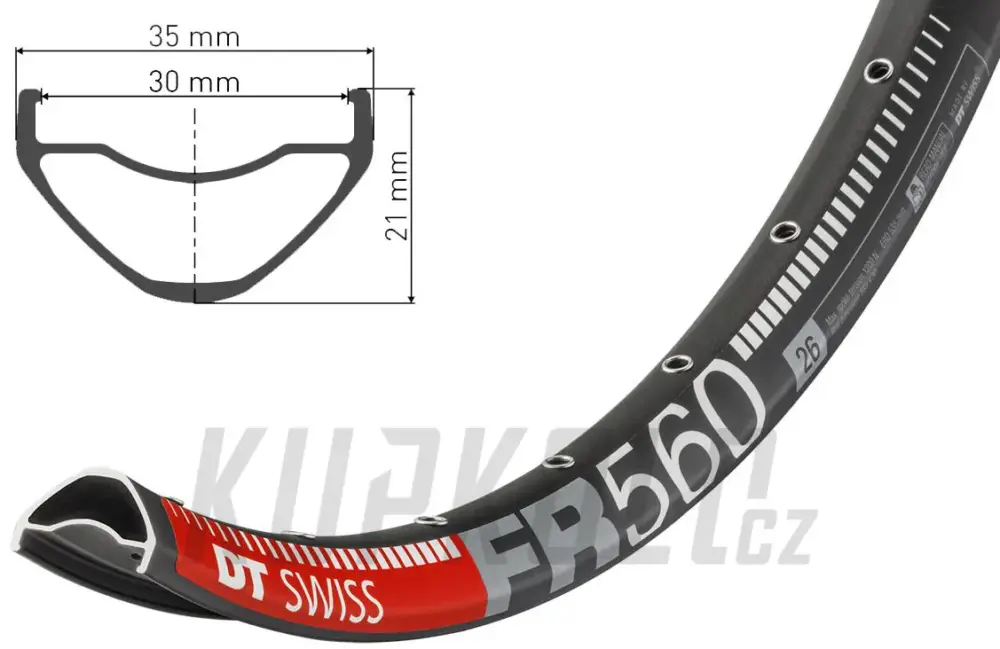 26" Freeride ráfek DT Swiss FR 560, 559x30 Ihned K Objednání