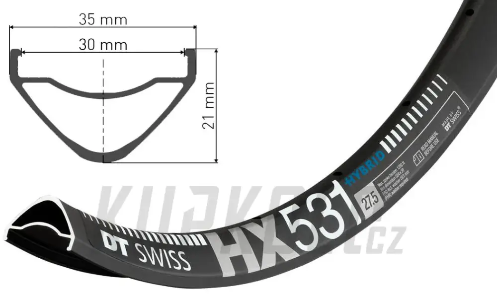 29" MTB ráfek DT Swiss HX 531, 622x30 Výhodná Nabídka