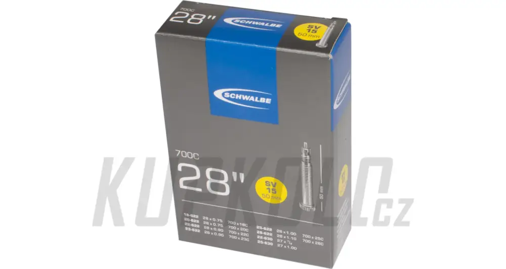 Hit Sezóny Duše silniční Schwalbe SV15, 700x18-28, 50mm