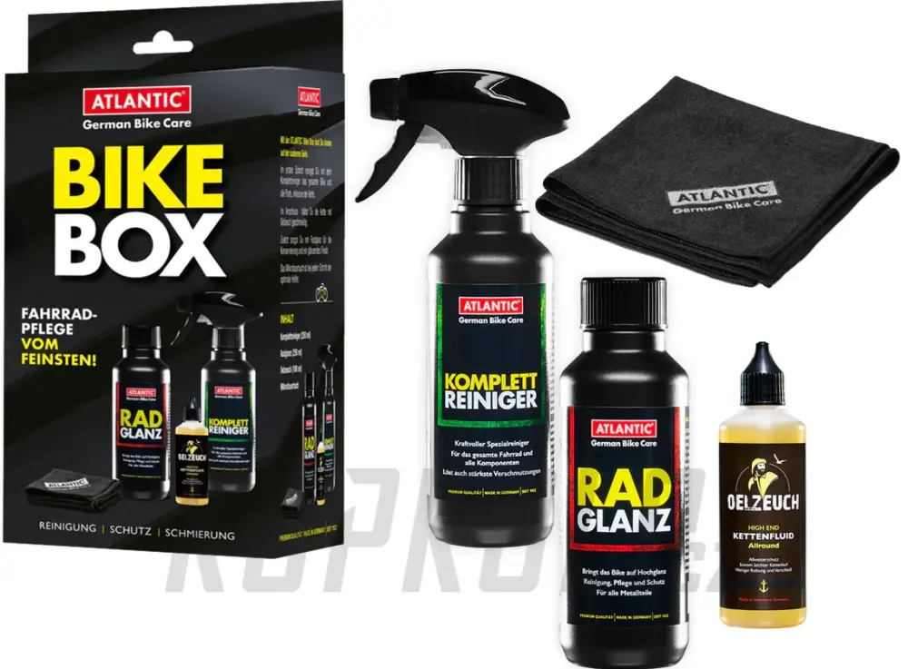 Ověřený Atlantic Bike box - sada čistič 250ml, lesk 250ml, olej 100ml a utěrka