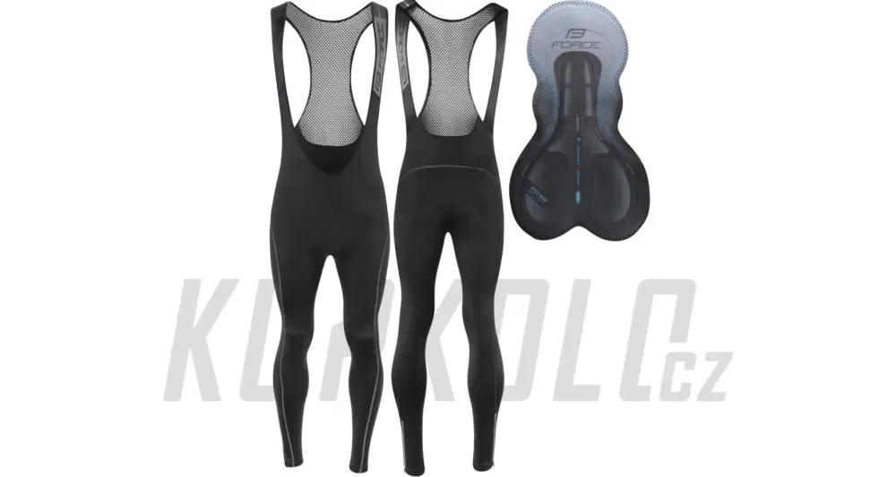 Zimní kalhoty Force REFLEX LINE se šráky s vložkou, černé Cenově Výhodný