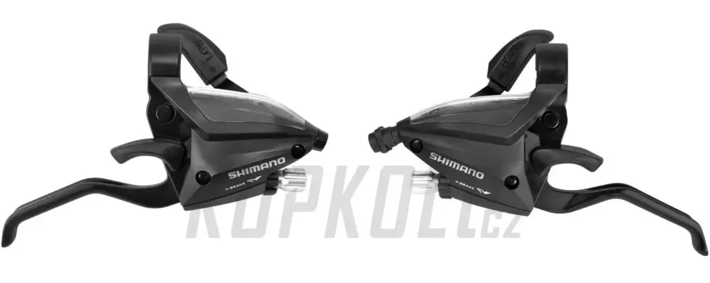 Akce Řadící a brzdové páky Shimano STEF5002 "V" 3x7 černé, levá + pravá