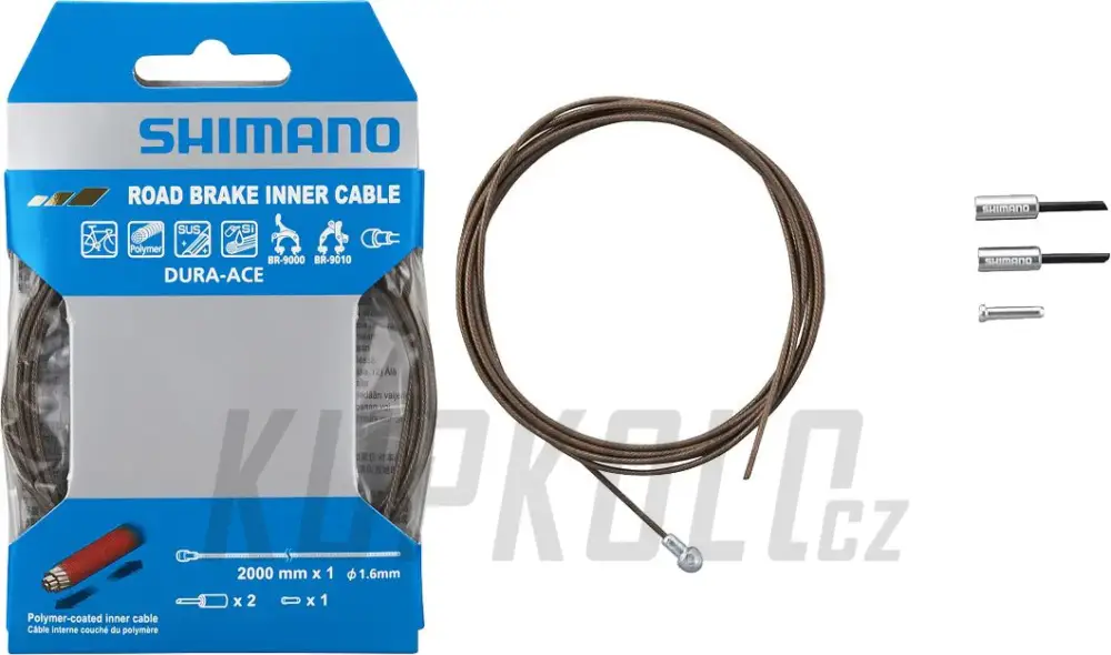 SHIMANO brzdové lanko s polymerovým povlakem, 2000mm Oblíbený