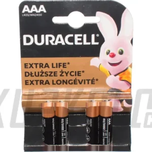 Baterie mikrotužková AAA LR03 Alkalika Duracell blistr 4 ks Nejprodávanější