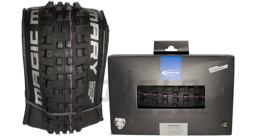 Časově Omezené 27,5" Plášť MTB Schwalbe Magic Mary, Super Downhill, Addix UltraSoft, pro elektrokola, TLE, kevlar