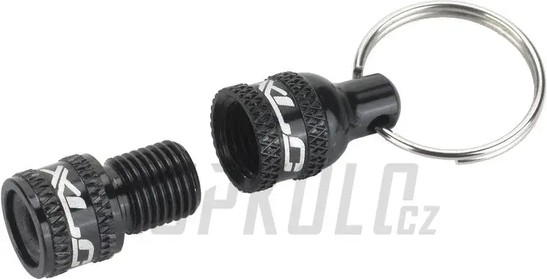 Redukce ventilku XLC z VELO + GALUSKA na MOTO - klíčenka Sleva