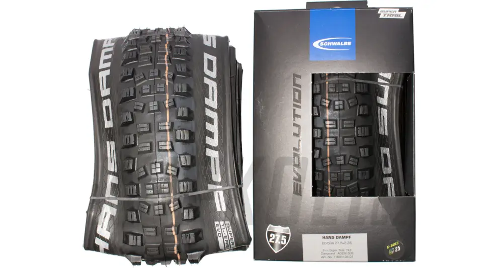 27,5" Plášť MTB Schwalbe Hans Dampf, Addix Soft, SuperTrail, TLE, černá, kevlar Originální