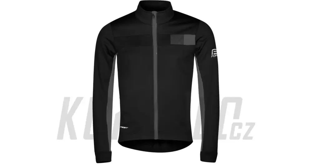 Značkový Zimní bunda FORCE FROST softshell pánská, černo-šedá
