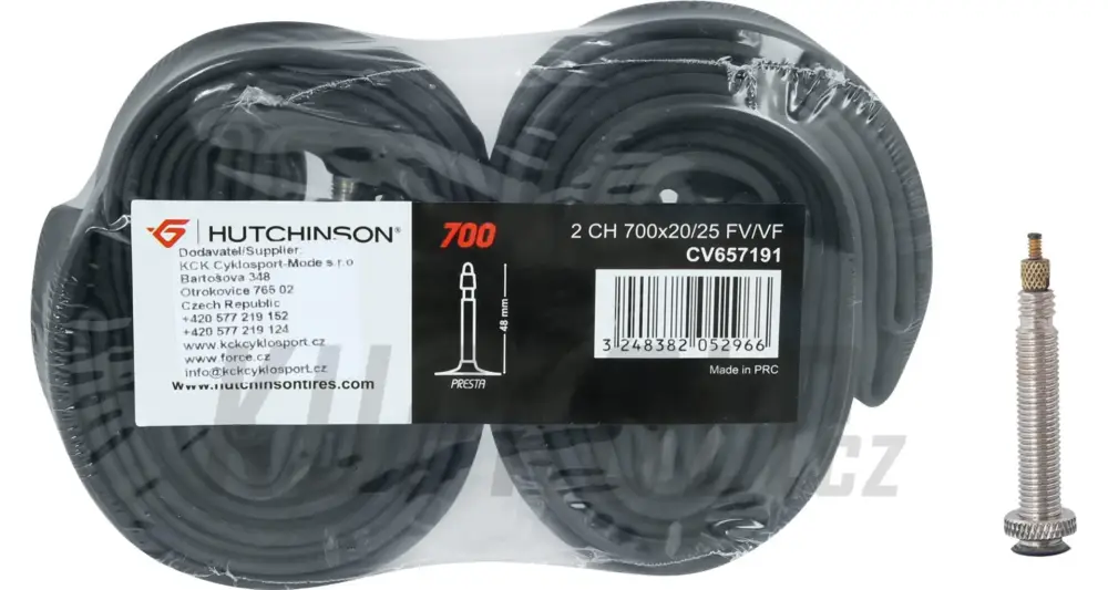 Akce 1+1 Duše Hutchinson 700x20-25 - galuskový ventil - 48mm Víkendová Akce