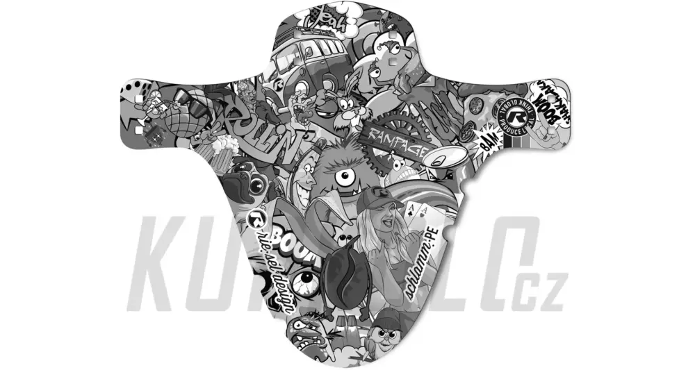 Sezónní Sleva Blatník Riesel Schlamm:PE Stickerbomb Eyecatcher black