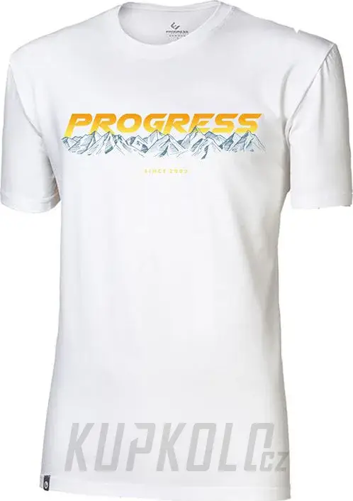 Sleva Progress Barbar SUNSET pánské triko s bambusem, bílá