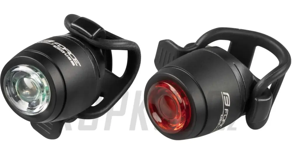 Blikačky sada FORCE NIB USB přední + zadní, 5 funkcí Cenový Hit