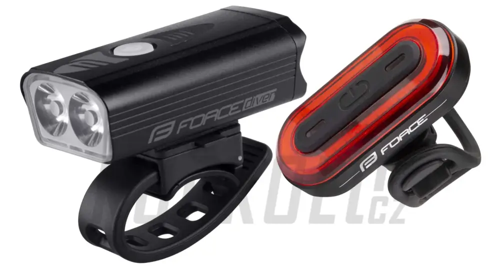 Světla sada FORCE DIVER ARC USB přední + zadní Expresní Doručení