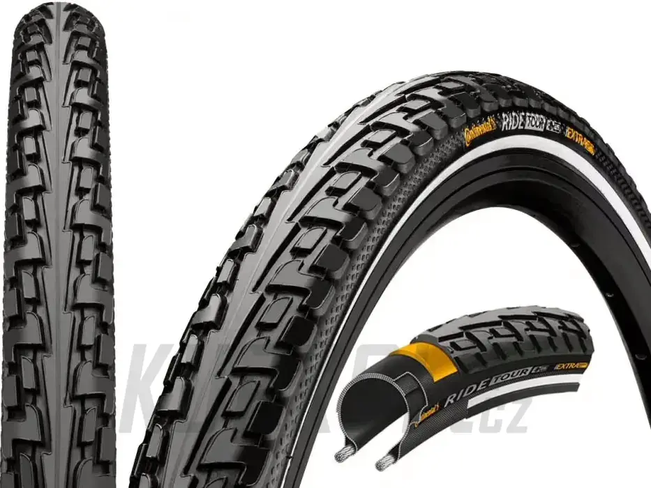 Crossový plášť Continental Ride Tour drát černý + reflexní pruh Akční Nabídka