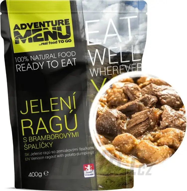 Bezpečná Platba AdventureMenu Jelení ragú s bramborovými špalíčky