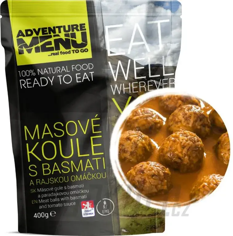 AdventureMenu Masové koule s basmati a rajskou omáčkou Značkový