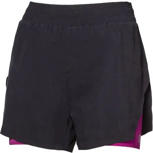 Značkový Progress CARRERA Shorts dámské sportovní šortky 2v1 černá/višňová