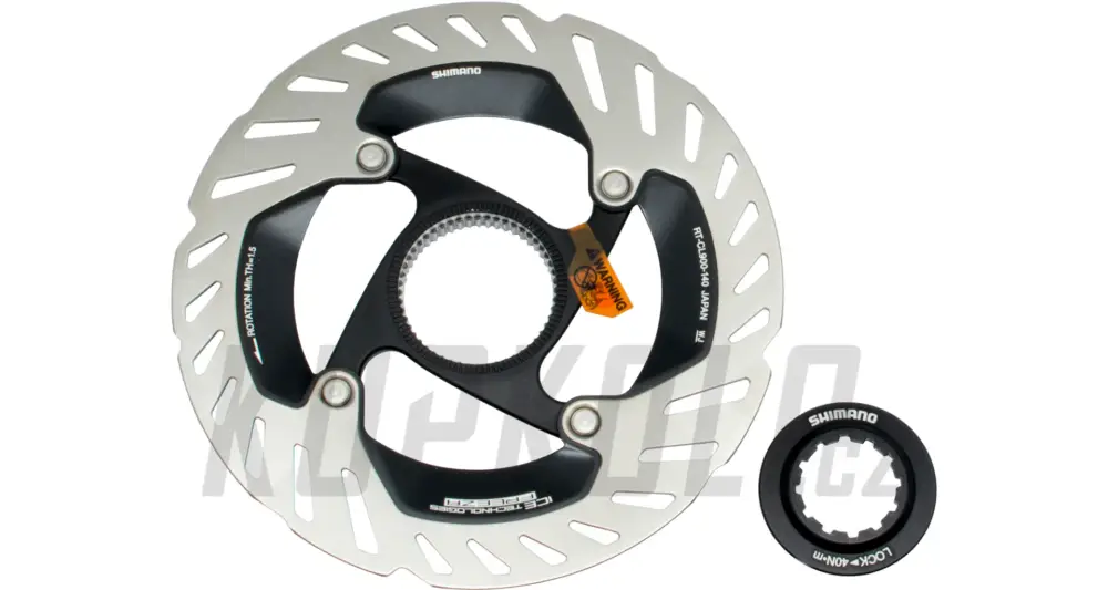 Sezónní Sleva Kotouč Shimano Dura Ace RT-CL900, Center Lock, včetně matice s vnitřním ozubením
