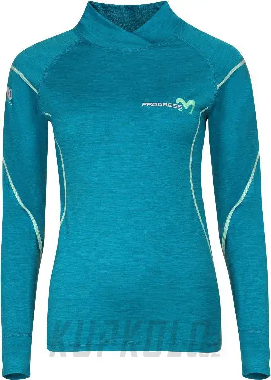 Kup Teď Progress Merino 170 dámský funkční merino rolák, zelený melír