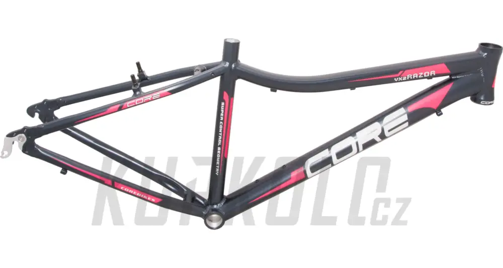 Rám Al - 26" Core Razor černý mat - růžová , V-brake Sezónní Sleva