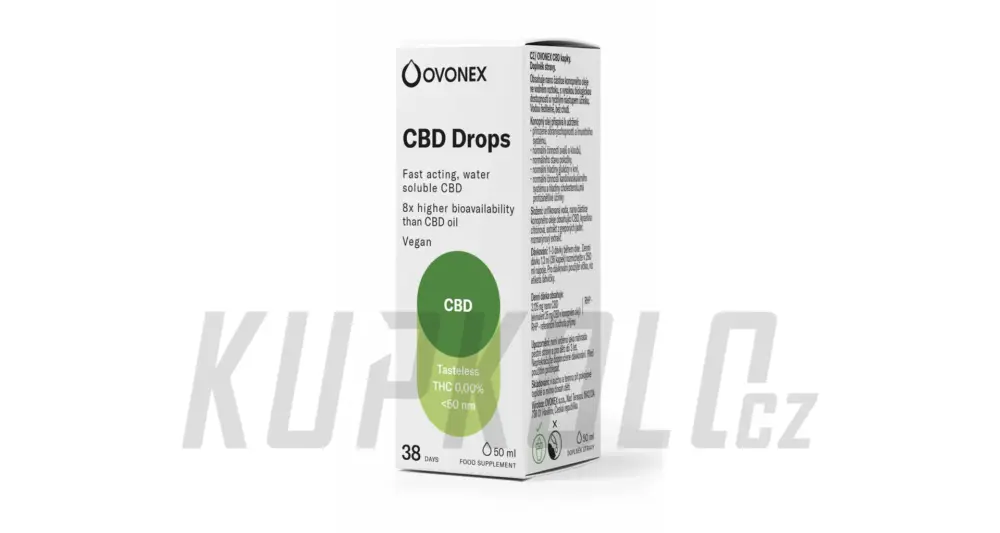 Kapky OVONEX AquaHEMP CBD 100 Drops broad sp. 50ml Nízká Cena