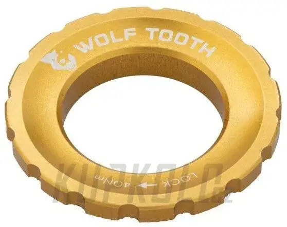 Autentický Wolf Tooth Centerlock Rotor matice centerlock, zlatá