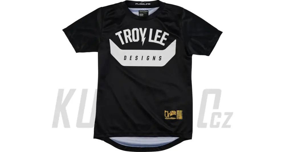 Časově Omezené Dětský dres Troy Lee Designs s krátkým rukávem FLOWLINE AIRCORE BLACK